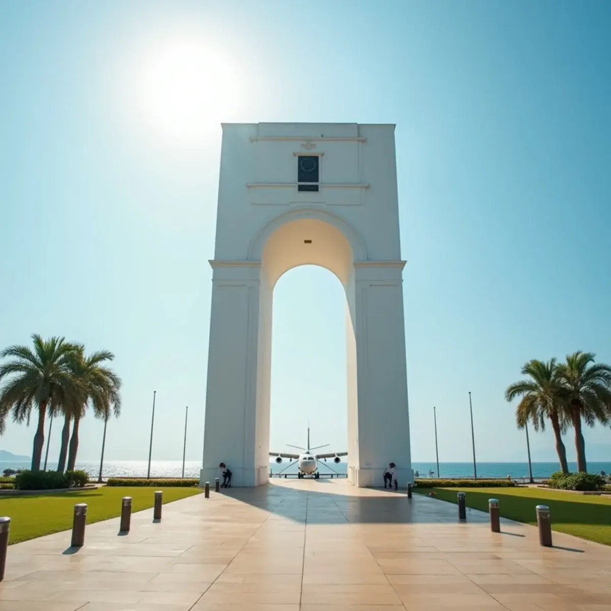 Chicago to Accra: Accra Independence Arch and Black Star Square under a bright coastal sky