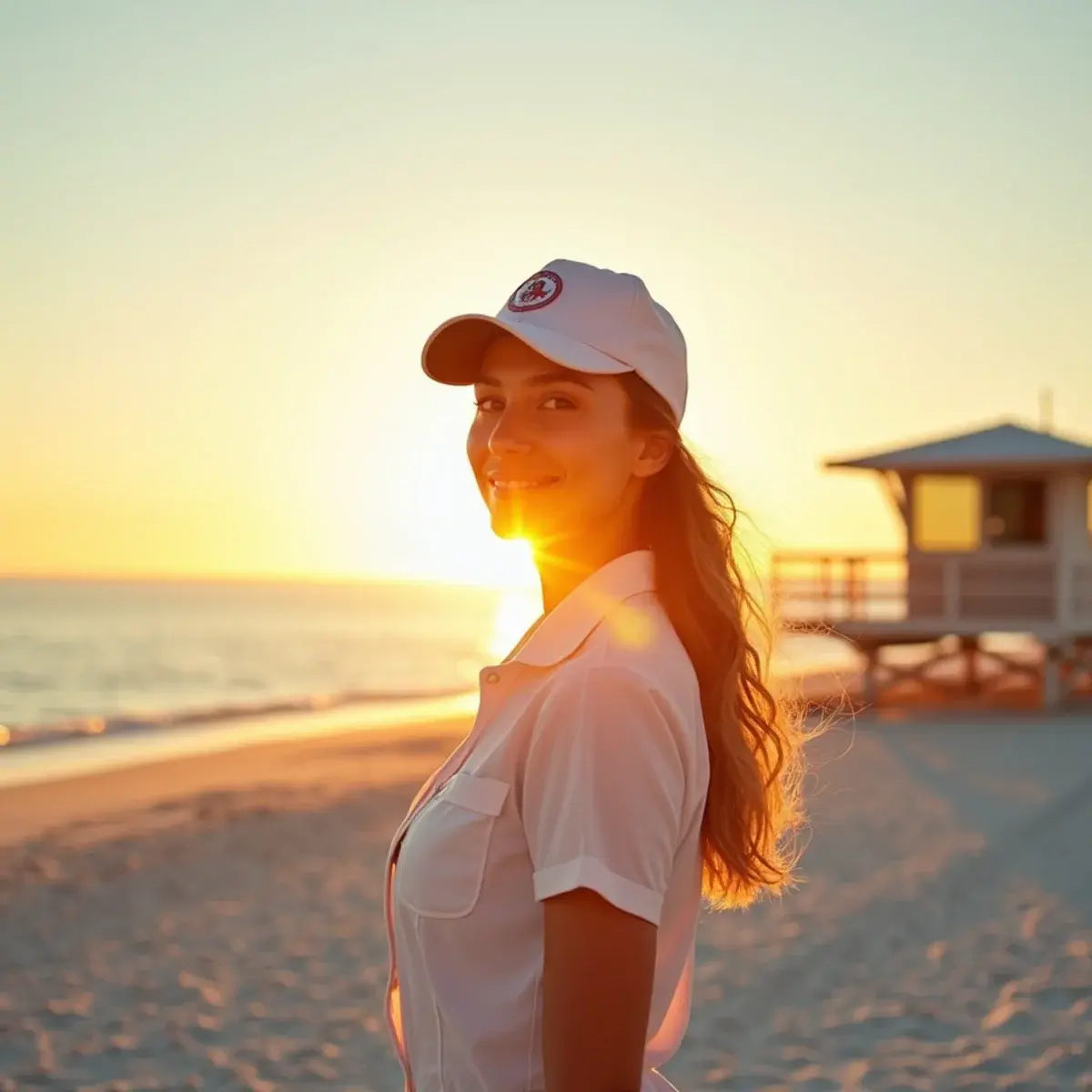 The Cheapest Florida Cities to Fly To: Florida Gulf beach at golden hour with a lifeguard tower and gentle waves