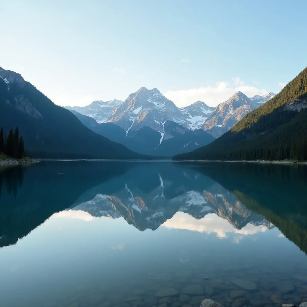 Flights to Idaho: Idaho Sawtooth Mountains reflected in a lake near Stanley