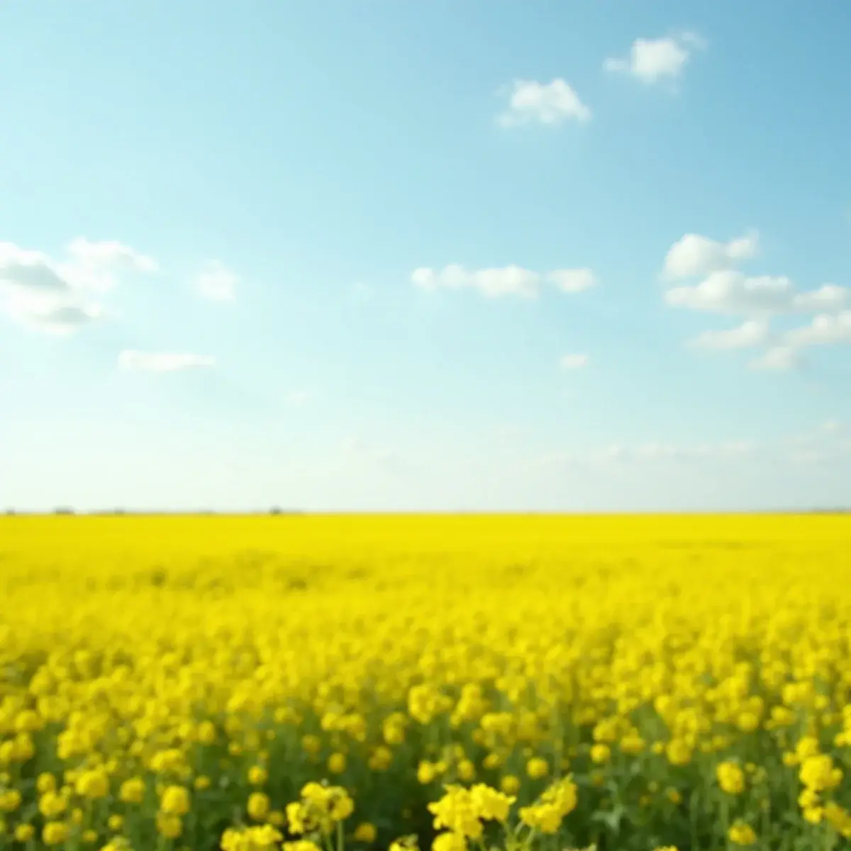 Flights to Manitoba: Manitoba prairie canola field in yellow bloom under big sky