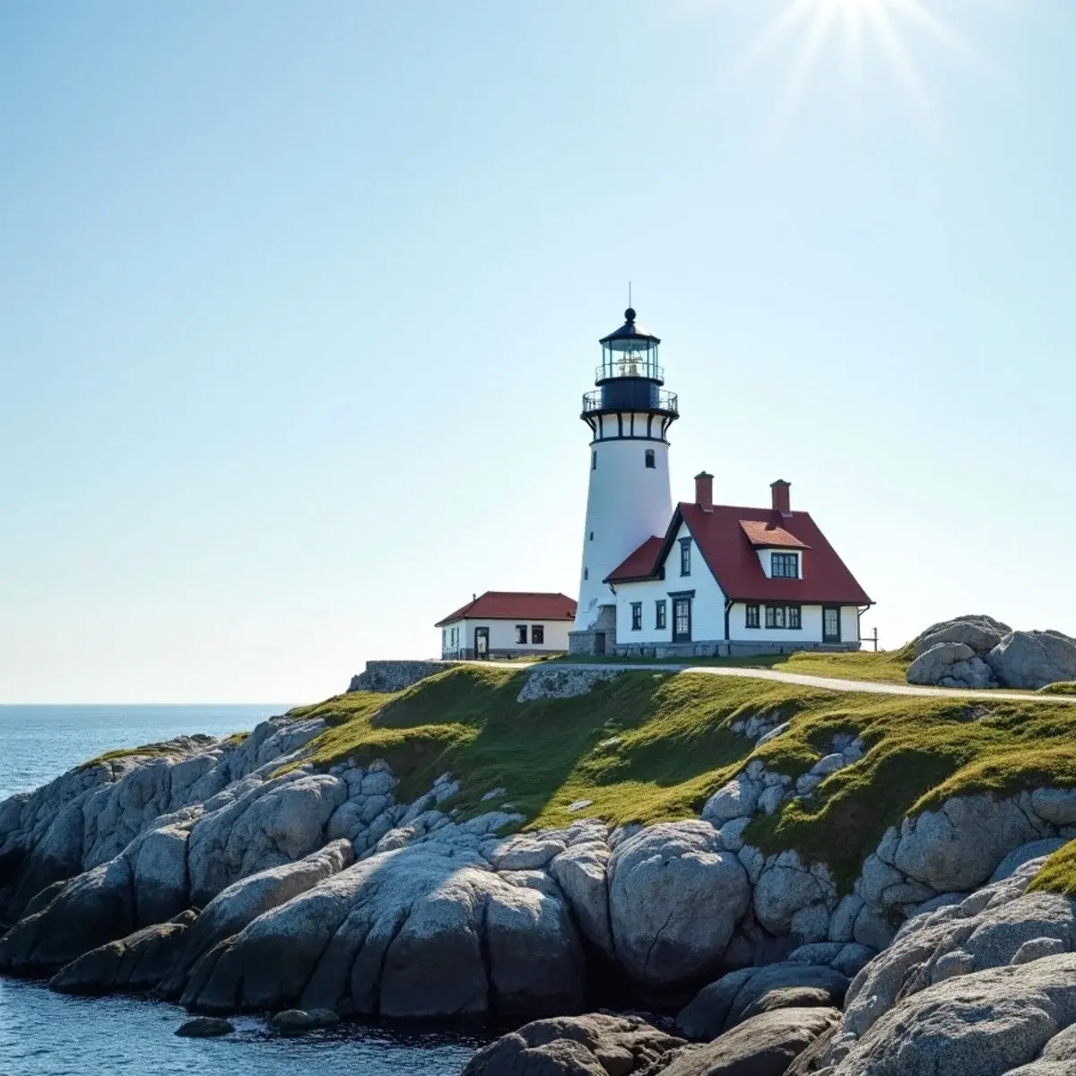 Flights to Nova Scotia: Nova Scotia Peggy's Cove lighthouse on granite rocks