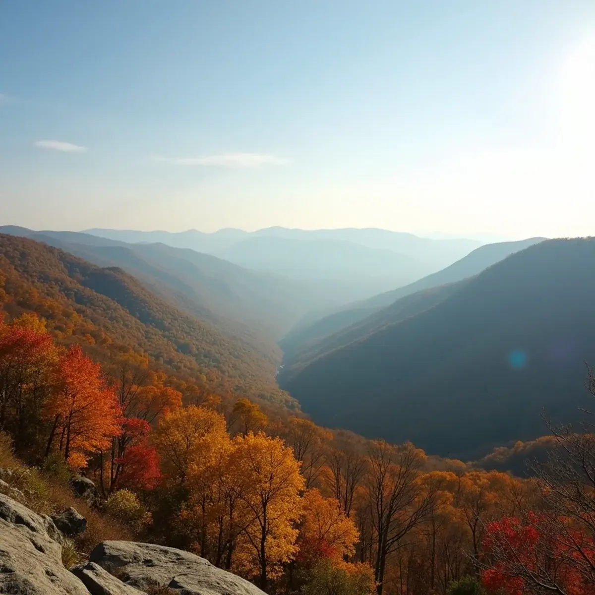 Flights to Virginia: Virginia Shenandoah Valley from Skyline Drive in autumn